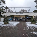 動物園入り口　（真冬、雪景色の愛媛県立とべ動物園　撮影2022年12月23日）