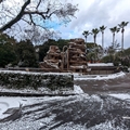 サル舎　（真冬、雪景色の愛媛県立とべ動物園　撮影2022年12月23日）