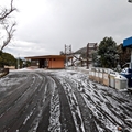 ゾウ舎からジップライン　（真冬、雪景色の愛媛県立とべ動物園　撮影2022年12月23日）