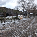 カバ舎前　（真冬、雪景色の愛媛県立とべ動物園　撮影2022年12月23日）
