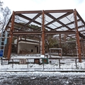 ジャガー舎　（真冬、雪景色の愛媛県立とべ動物園　撮影2022年12月23日）